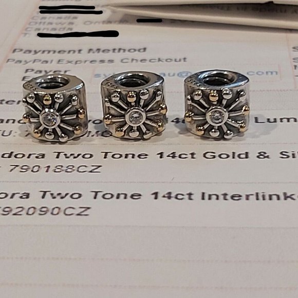 Authentic PANDORA *RETIRED* Sterling SILVER w/14K Desert Star Charm 790188CZ - Picture 2 of 10